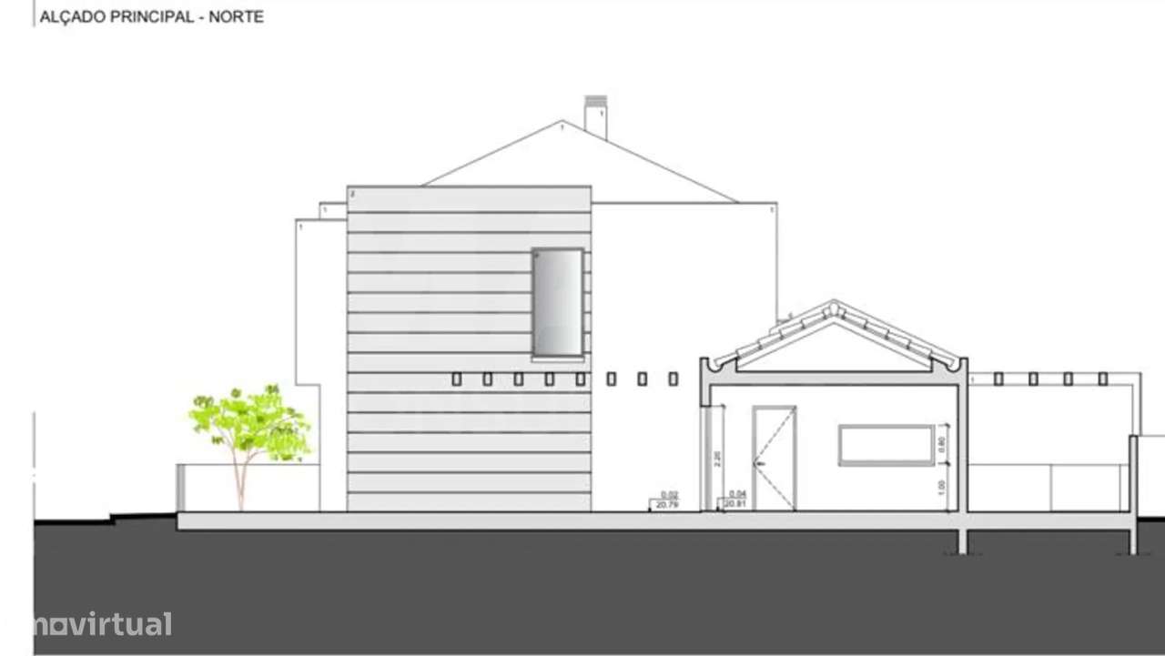 Excelente lote com projeto aprovado para moradia T3 com garagem e p... - Grande imagem: 3/6