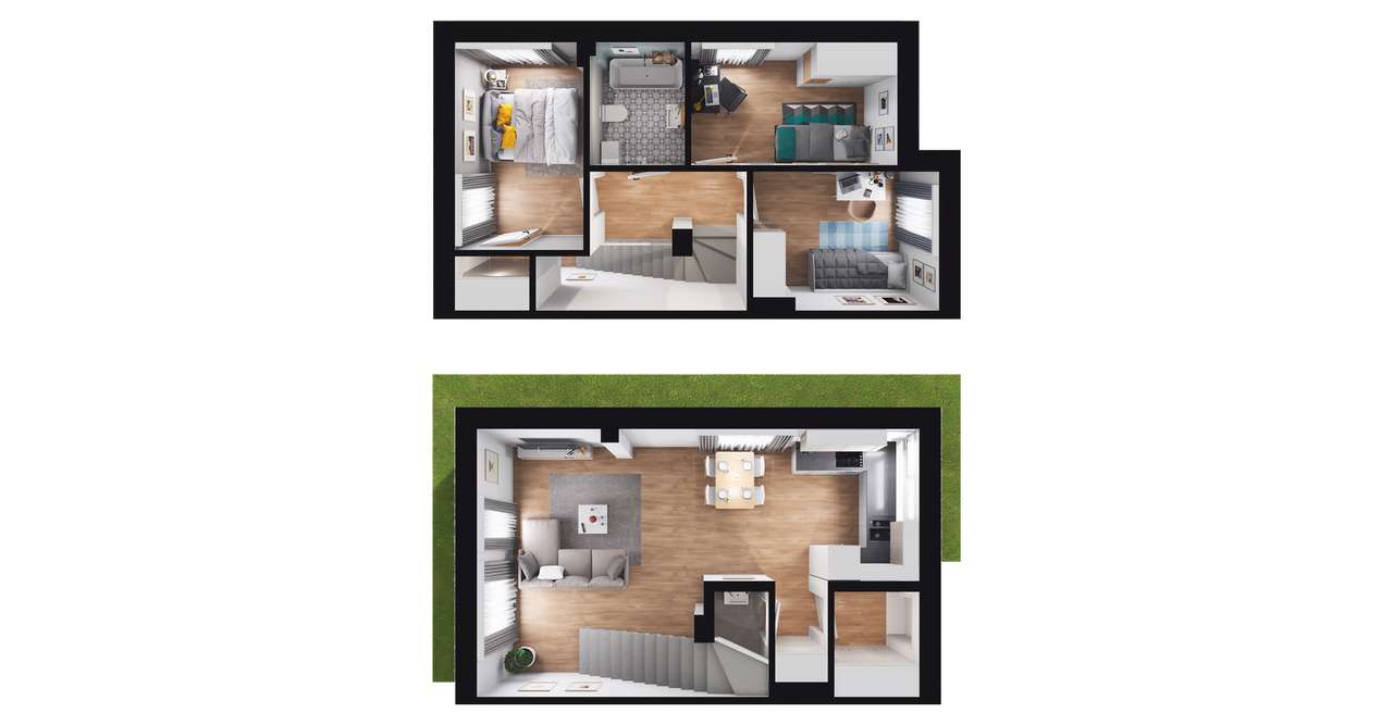 4-pokojowy dom 72m2 + ogródek Bezpośrednio - Pełny obrazek: 2/8