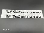 Set embleme Mercedes V12 Biturbo aripa Negru / Crom - 2