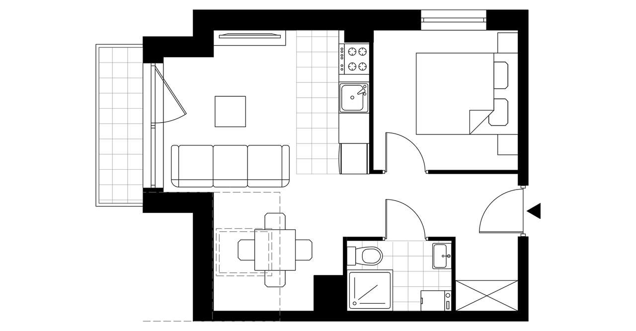 Pod Jeleniami | mieszkanie 2-pok. | A1.4/8 - Pełny obrazek: 4/9