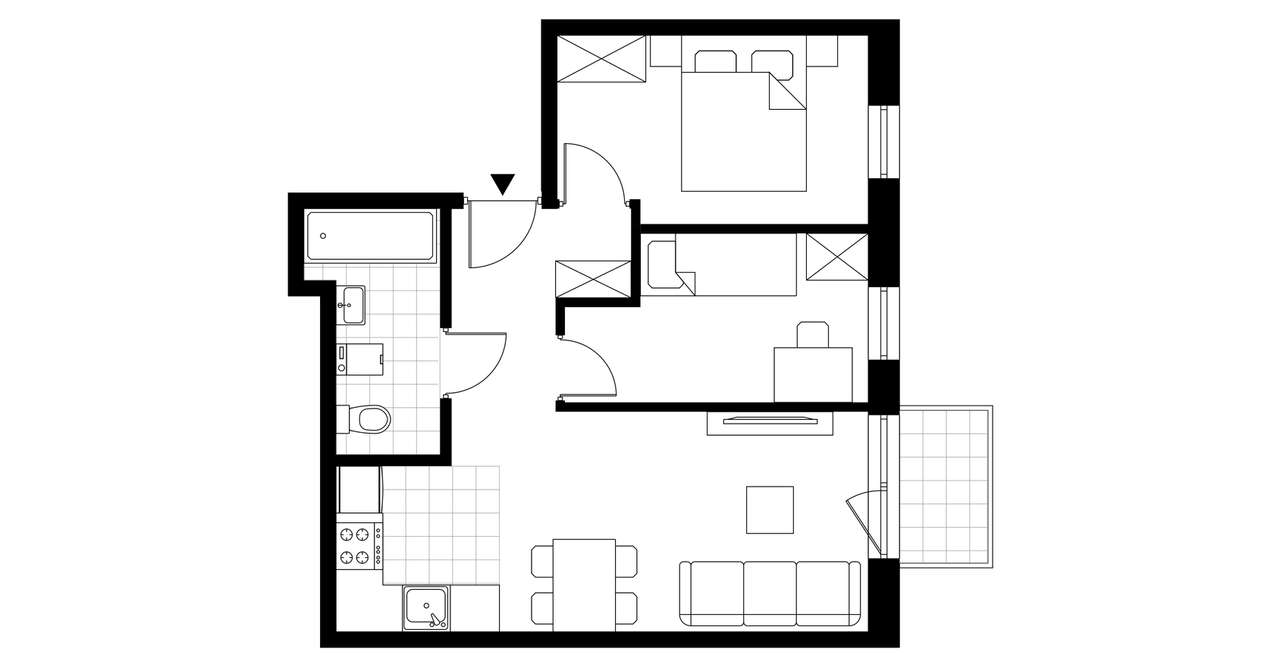3-pokojowe mieszkanie 51m2 + loggia Bez Prowizji - Pełny obrazek: 3/8