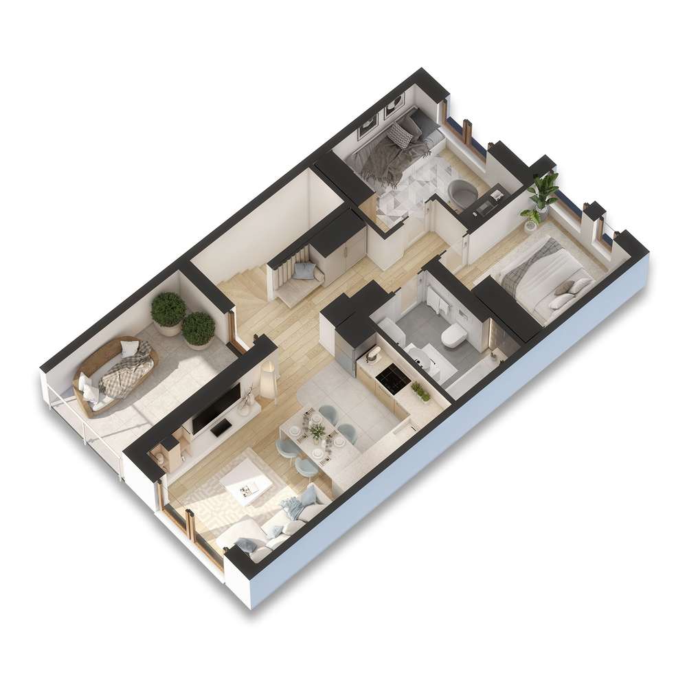 3 pokoje z komfortowym tarasem / BEZCZYNSZOWE / CITY LINE!-9