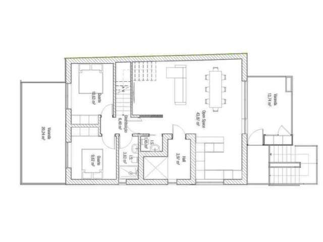 Apartamento T3 Duplex novo com piscina na Praia da Barra-10