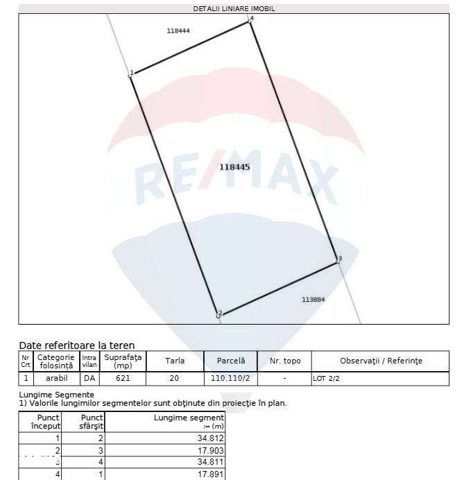 Teren de vanzare ideal pentru casa Domnesti str Ciocarliei - Imagine principală: 5/5