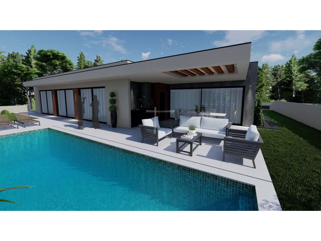 Moradia isolada T5, arquitetura contemporânea com garagem e piscina...-16