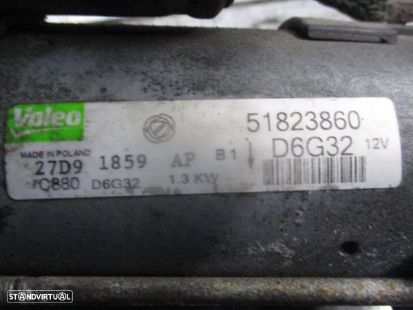 Motor De Arranque 51823860 D6G32 LANCIA YPSILON 2003 1,3JTD LANCIA MUSA 2007 1.3 MULTIJET FIAT GRANDE PUNTO 2009 1.3 D Multijet 75Cv 0P FIAT FIORINO 2009 1.3MTJ 0P - 2