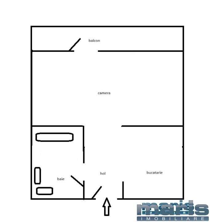 Apartament 1 camera in Dambu B.dul 1848 etaj 3-6