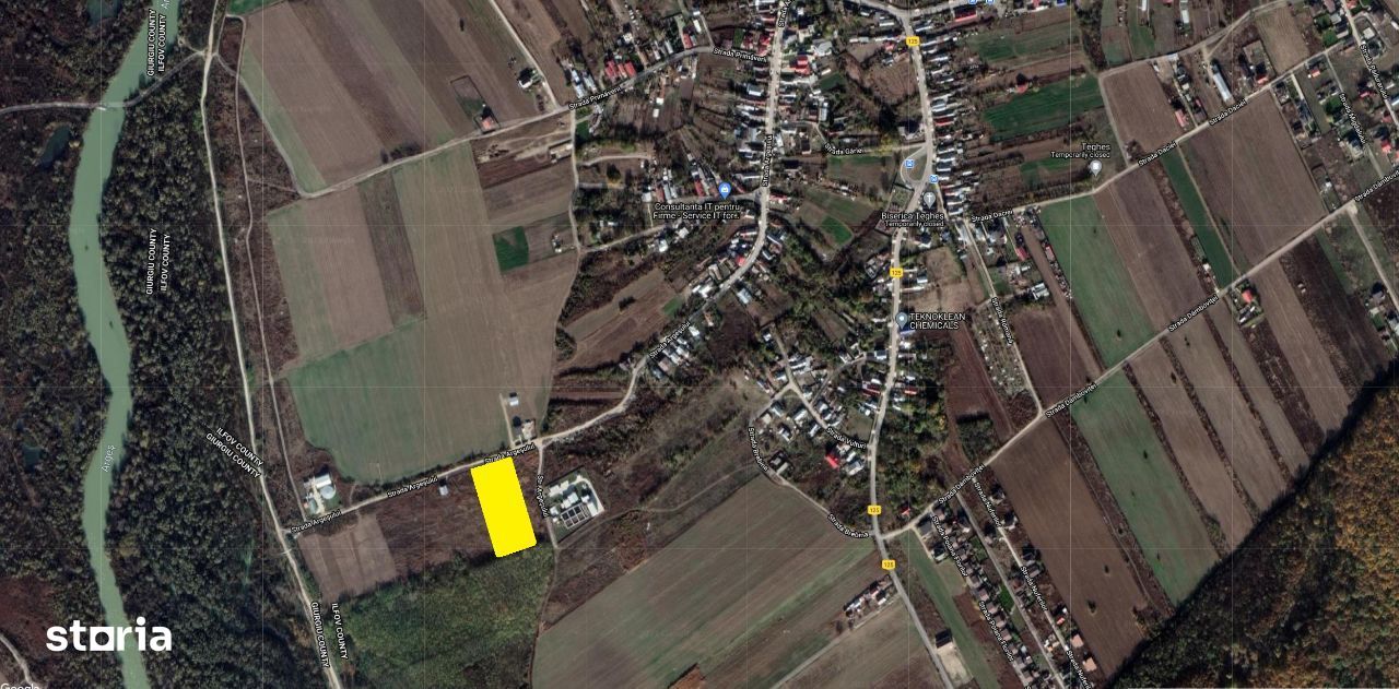 Domnesti, sat Teghes, strada Argesului, suprafata 5000mp, d= 40m