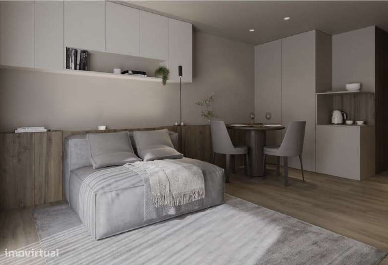 Apartamento T1 novo em condomínio fechado com piscina-8