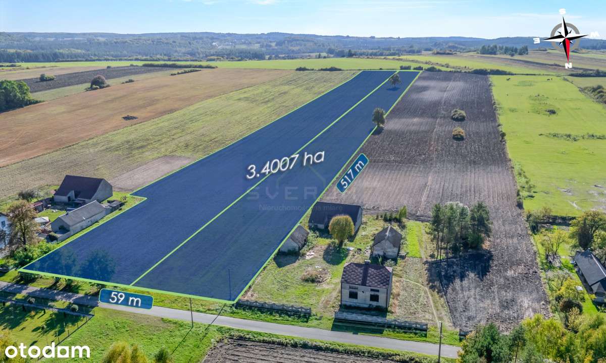 Duża działka budowlana Pabianice gm. Janów - Pełny obrazek: 2/8