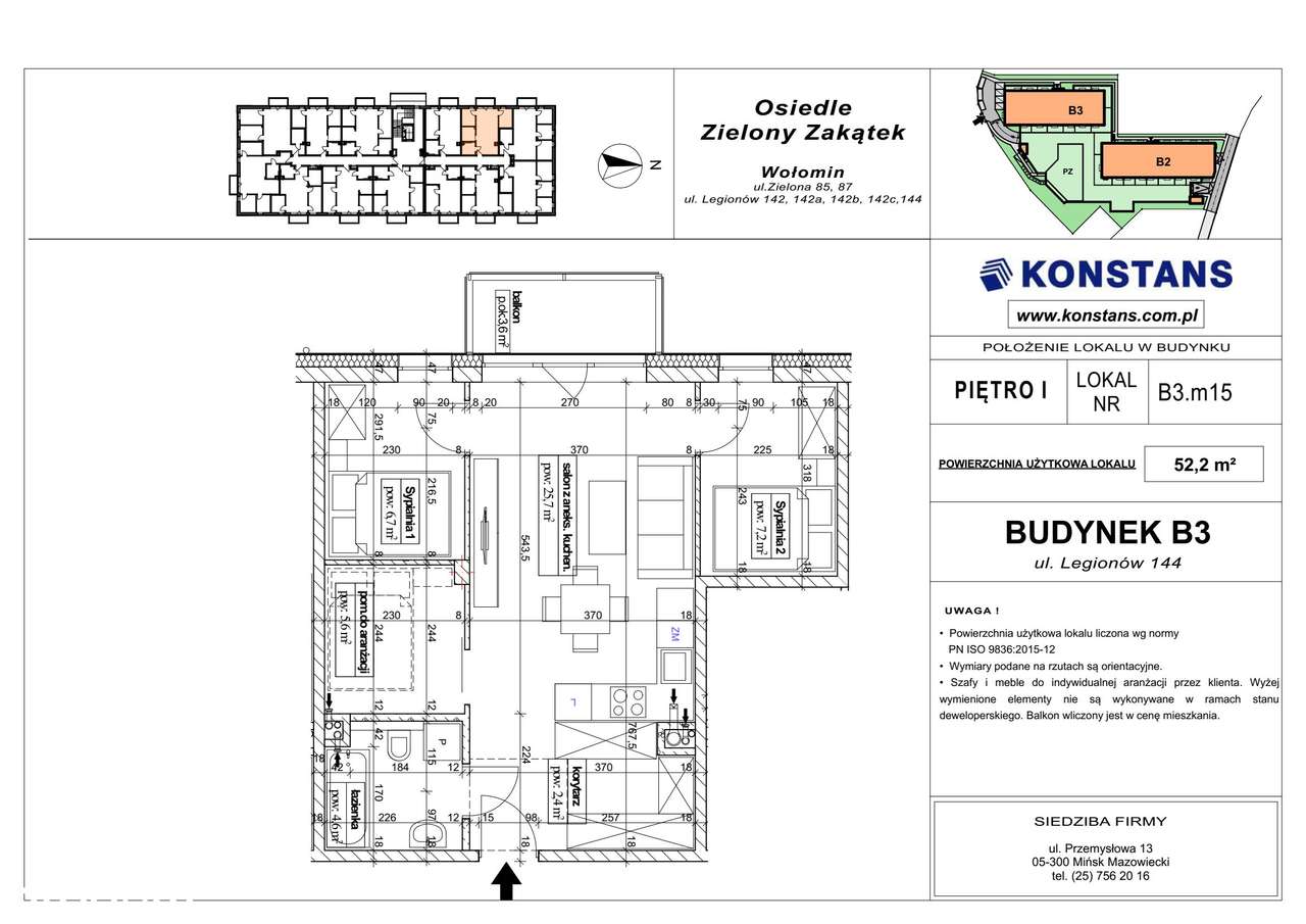 3-pokojowe mieszkanie 52m2 Bez Prowizji - Pełny obrazek: 2/5