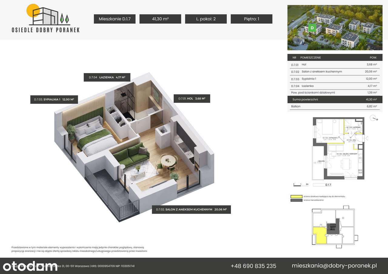 Dobry Poranek | mieszkanie 2-pok. | D.1.7 - Pełny obrazek: 2/16
