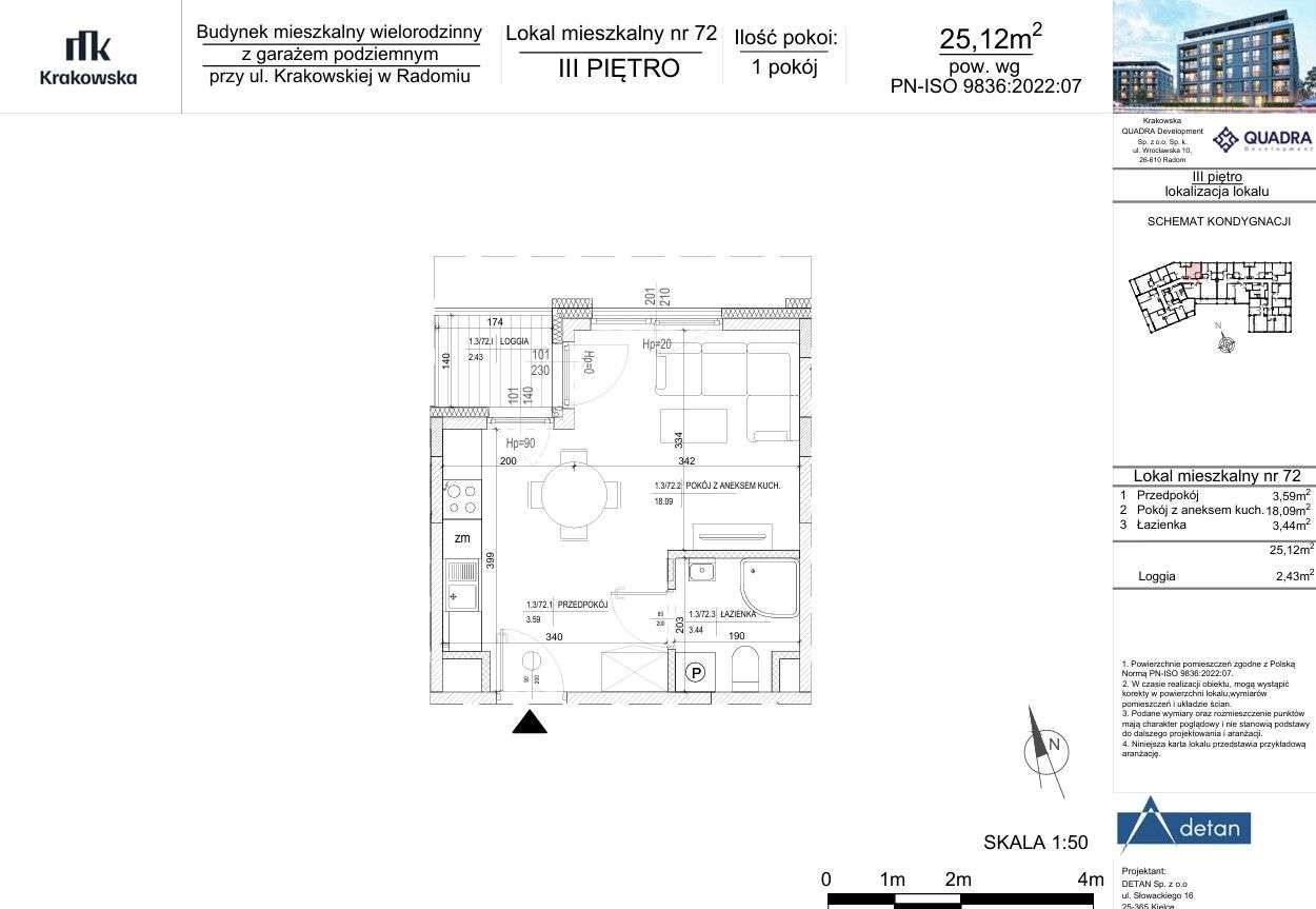 KRAKOWSKA | mieszkanie 1-pokojowe | M72 - Pełny obrazek: 4/9