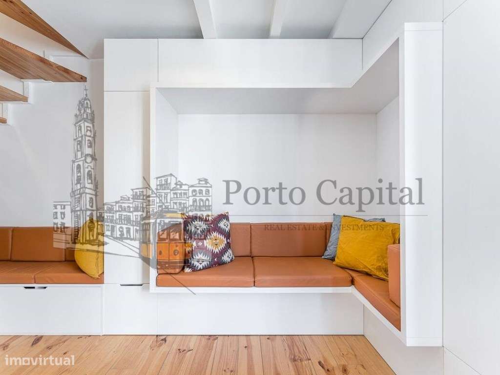 T1 Duplex Moderno no Coração do Cais de Gaia - Com Piscina e Jardim - Grande imagem: 4/22