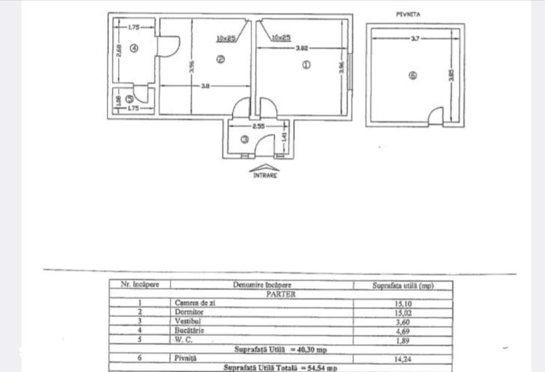 Apartament Gara de Nord curte comuna