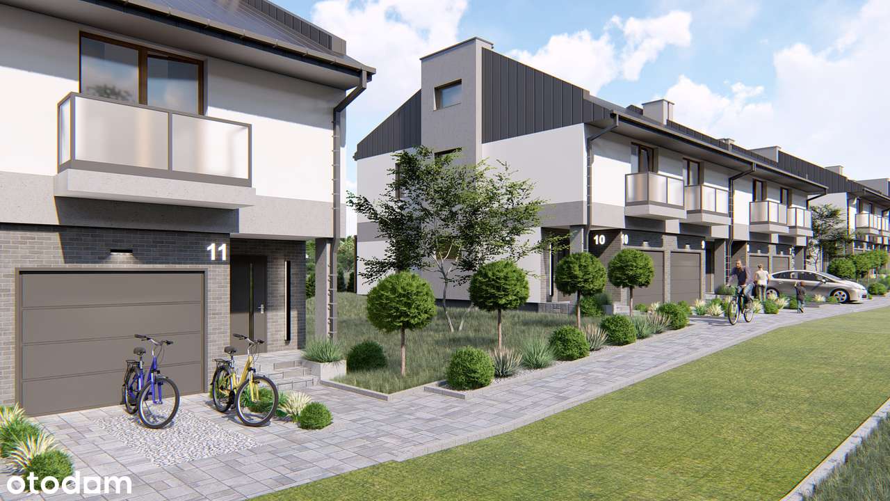 Nowoczesny segment z ogródkiem i garażem | Modrzewiowa Park | Masłów-12
