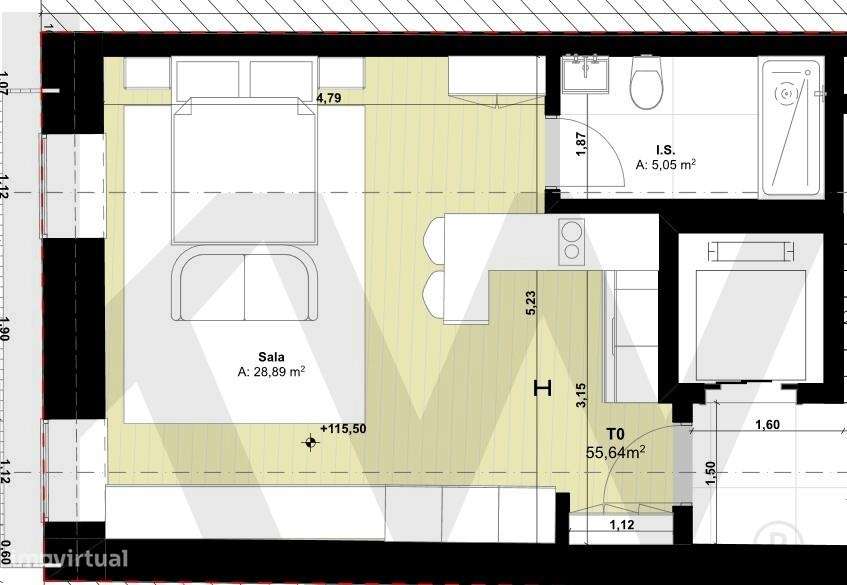 T1 novo ao "Mercado do Bolhão" na baixa do Porto - Grande imagem: 5/16