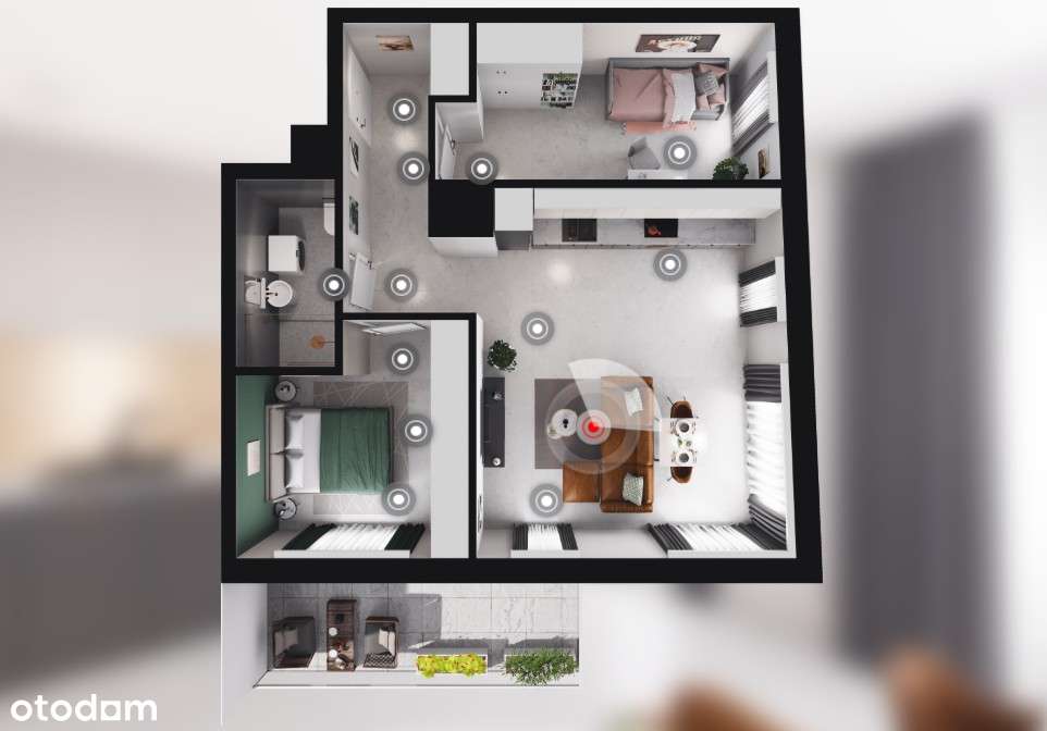 Szczecin, Centrum, 3 pok. z panoramą, słoneczne mieszkanie nad Odrą-6