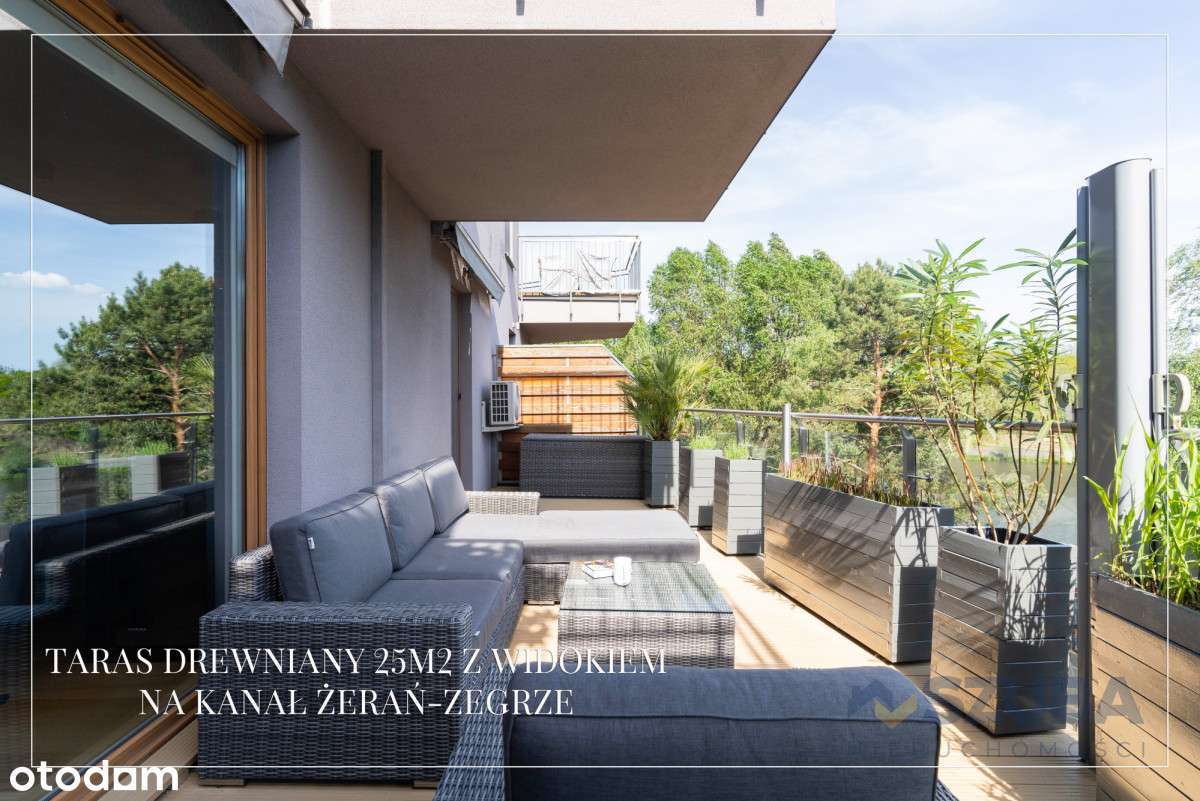 Mieszkanie w „Parku Żerańskim” z linią brzegową.-0