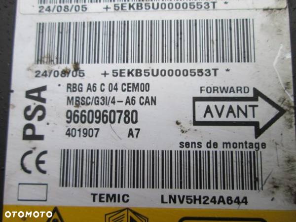 CITROEN C2 C3 SENSOR PODUSZEK AIRBAG 9660960780 - 2