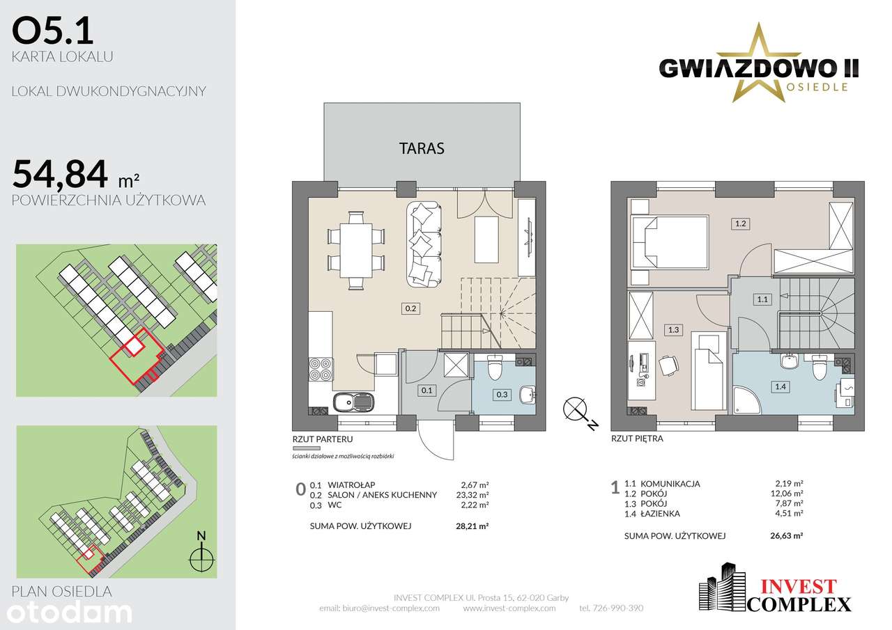 3-pokojowy dom 54m2 + ogródek Bezpośrednio - Pełny obrazek: 2/5