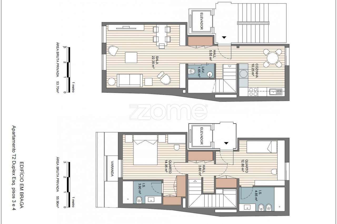 T2 Duplex NOVO - Edifício Pópulo BRAGA-9