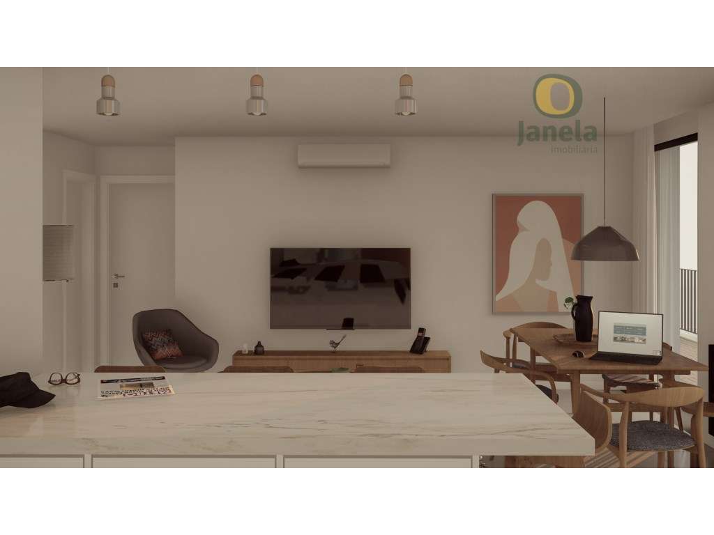 Maravilhoso T2 NOVO com piscina, jardim e garagem, perto do Aeropor... - Grande imagem: 4/8