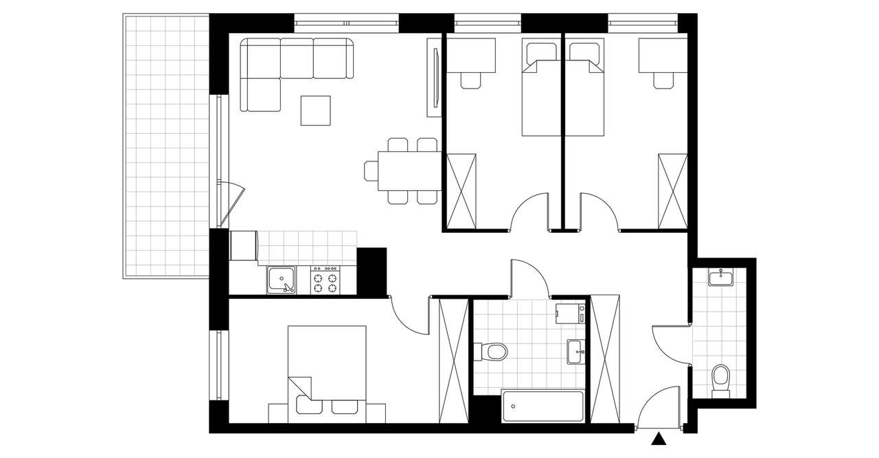 4-pokojowe mieszkanie 75m2 + balkon Bez Prowizji - Pełny obrazek: 3/8