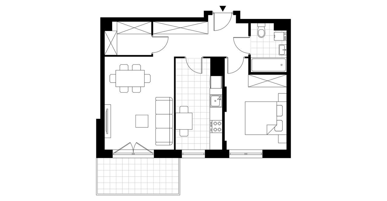 2-pokojowe mieszkanie 51m2 + balkon Bez Prowizji - Pełny obrazek: 3/8