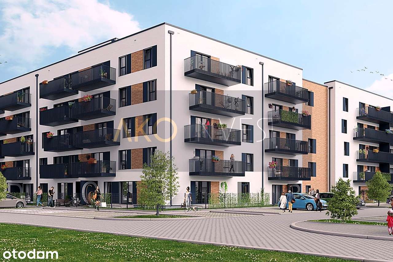 Jasne 2pok. 41,11m2✅z Ogródekiem i Tarasem❗Plac zabaw dla dzieci|NOWE❗ - Pełny obrazek: 4/10