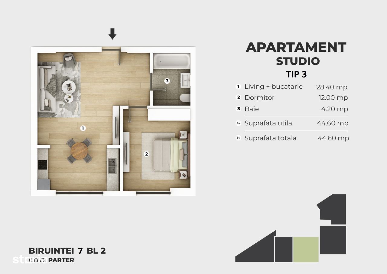 Apartament 2 camere, bloc nou, metrou Berceni