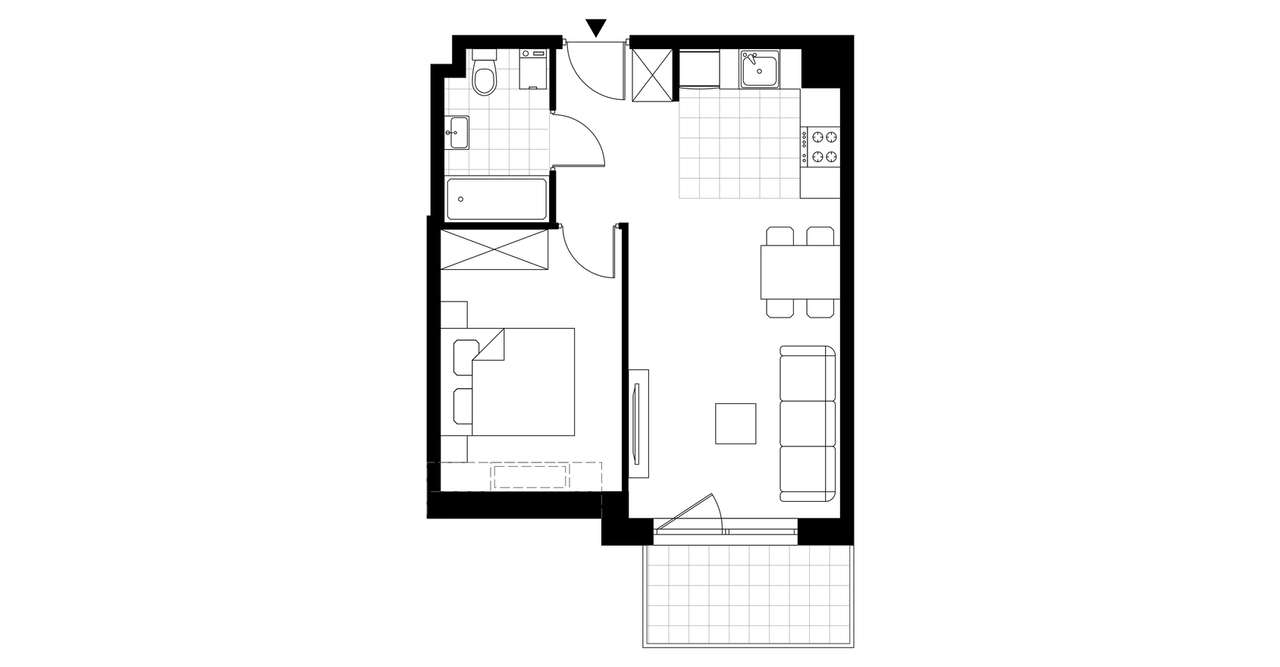 2-pokojowe mieszkanie 38m2 + balkon Bez Prowizji - Pełny obrazek: 3/8