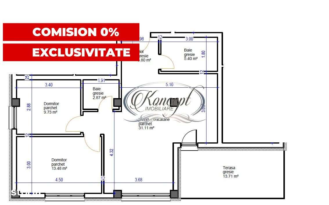 Apartament pe str. Sub Cetate, TVA si finisaje incluse in pret - Imagine principală: 2/8