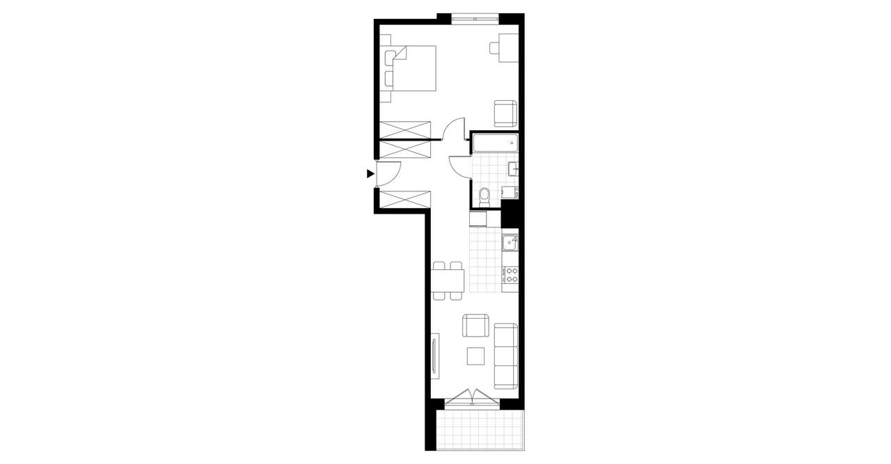 2-pokojowe mieszkanie 52m2 Bezpośrednio - Pełny obrazek: 3/6