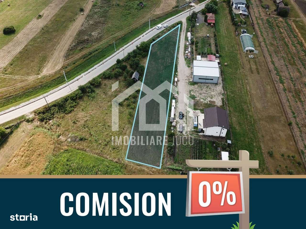 COMISION 0% Teren intravilan 1000mp - Ideal pentru construcție - Imagine principală: 1/4