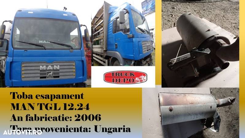 Toba esapament MAN TGL 12.24. Piese originale provenite din dezmembrari camioane - 1