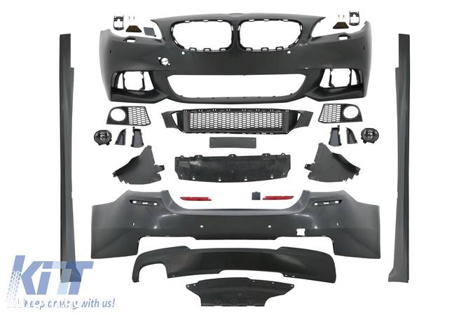 Pachet Exterior compatibil cu BMW F10 Seria 5 (2011-2014) M-Technik Design - 1