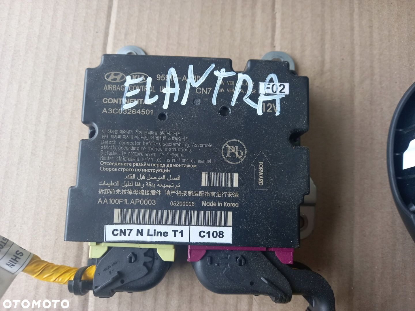 KONSOLA DESKA AIR BAG SENSOR elantra VII 2021 - 9