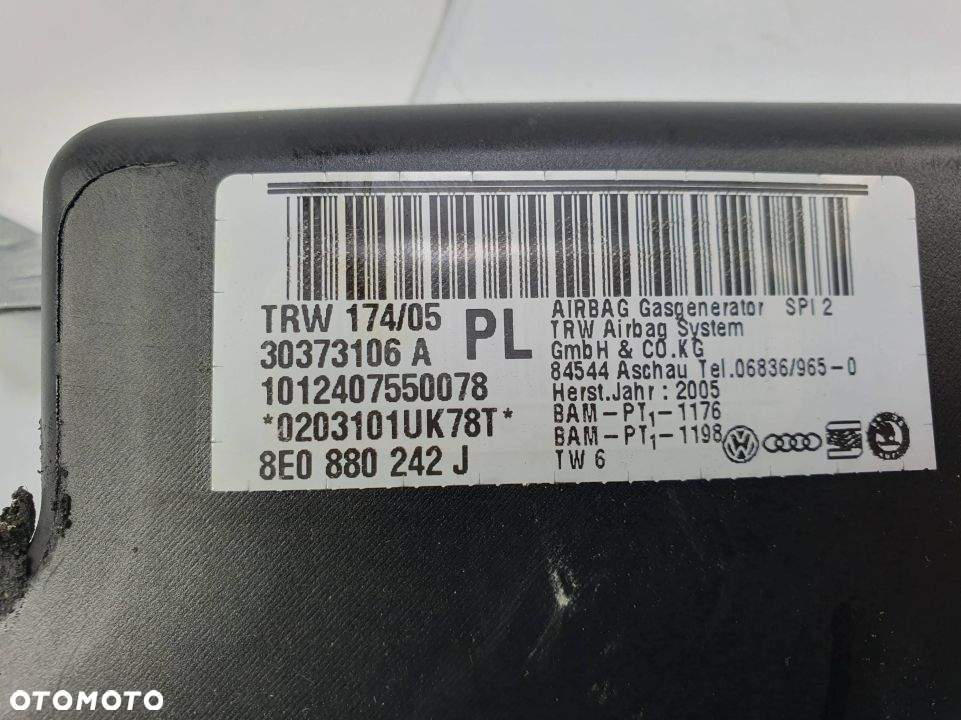 PODUSZKA AIRBAG AUDI A4 B7 8E0880242J - 4