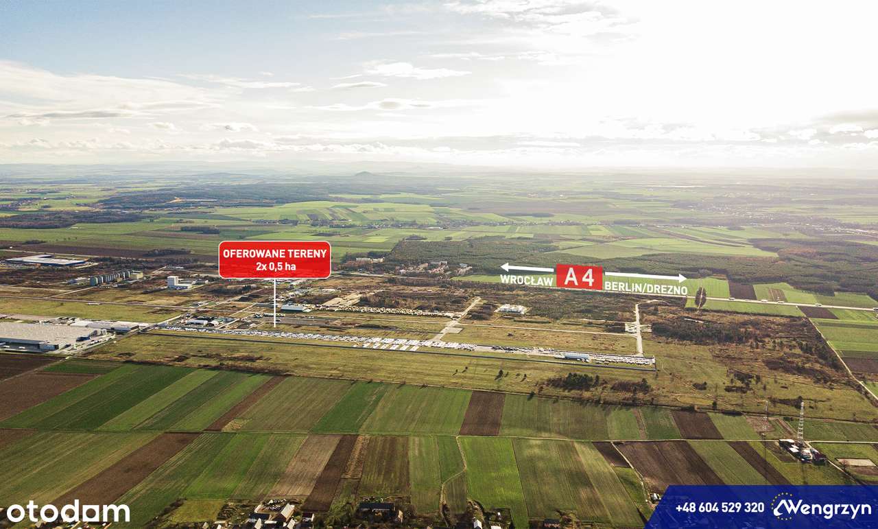 0,5 ha działka przy autostradzie A4, media, MPZP, idealny dojazd - Pełny obrazek: 5/8