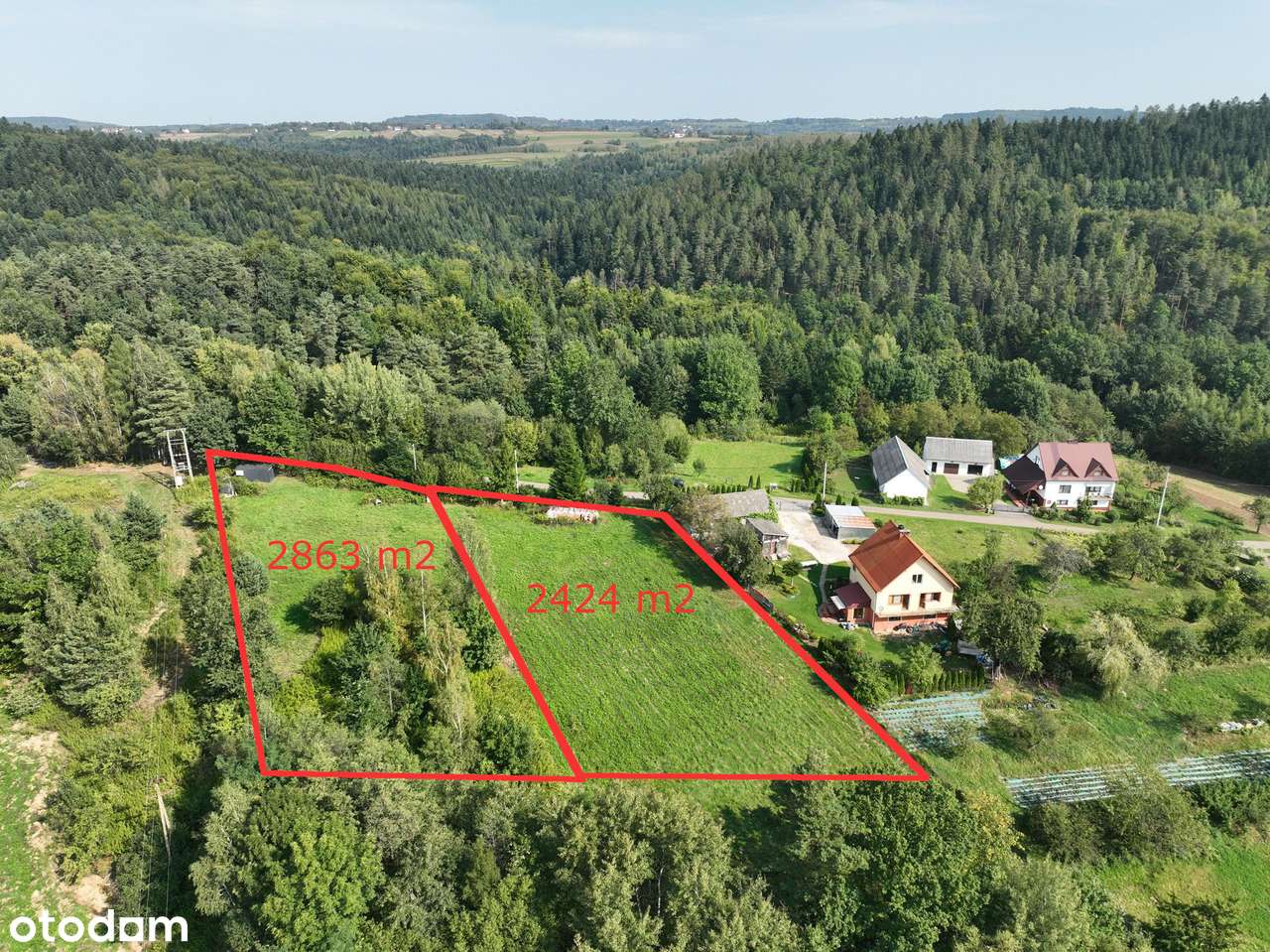 Widokowa działka z pozwoleniem na budowę, gm. Zakliczyn-0