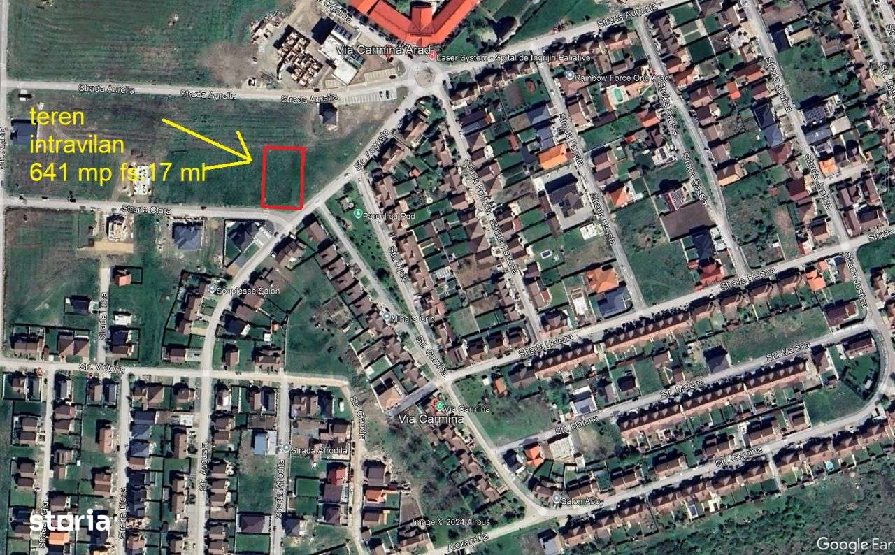 Teren intravilan 641 mp Vladimirescu Via Carmina str.Clara fs.17 ml-76 - Imagine principală: 2/5
