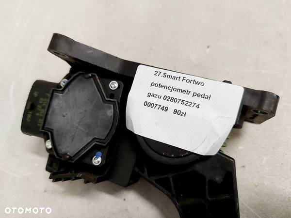 SMART FORTWO POTENCJOMETR PEDAŁ GAZU 0280752274 0007749 - 2