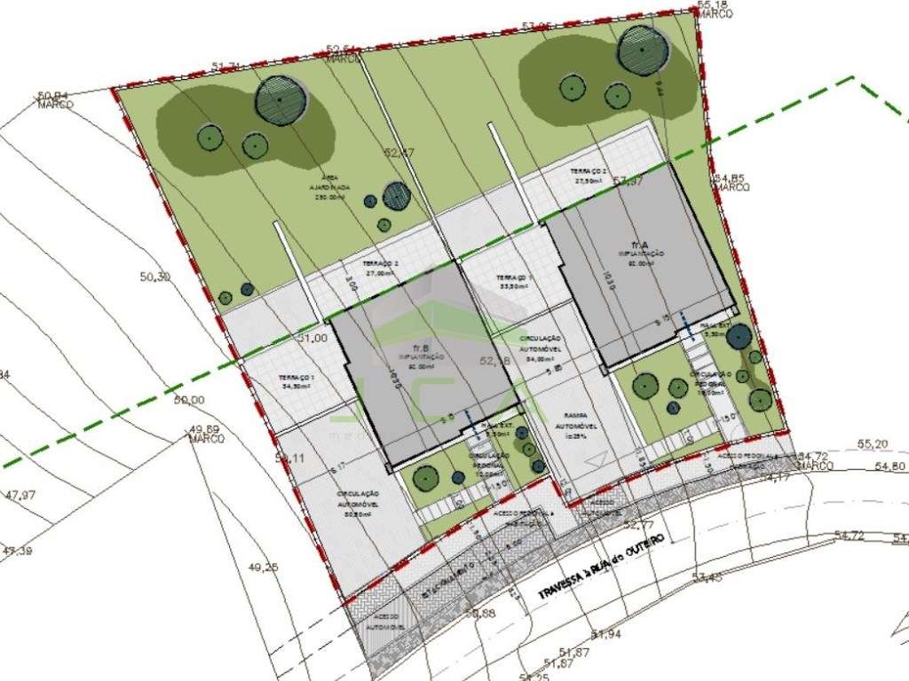 Terreno para construção 2 moradias + parcela de 1200m2 - Grande imagem: 3/9