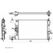 Radiator racire Opel Astra J, 10.2009-2017 Motorizare 1,4 Turbo 103kw; 1,6 Turbo 132kw Benzina, tip climatizare cu/fara AC, cutie M/A, cu conectori rapizi iesire, dimensiune 580x382x28mm, Cu lipire fagure - 1