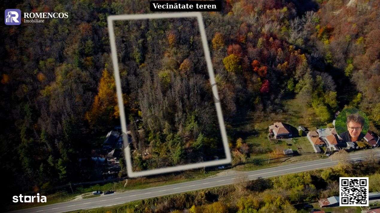 Teren intravilan Campulung cu padure si deschidere mare la DN73-2