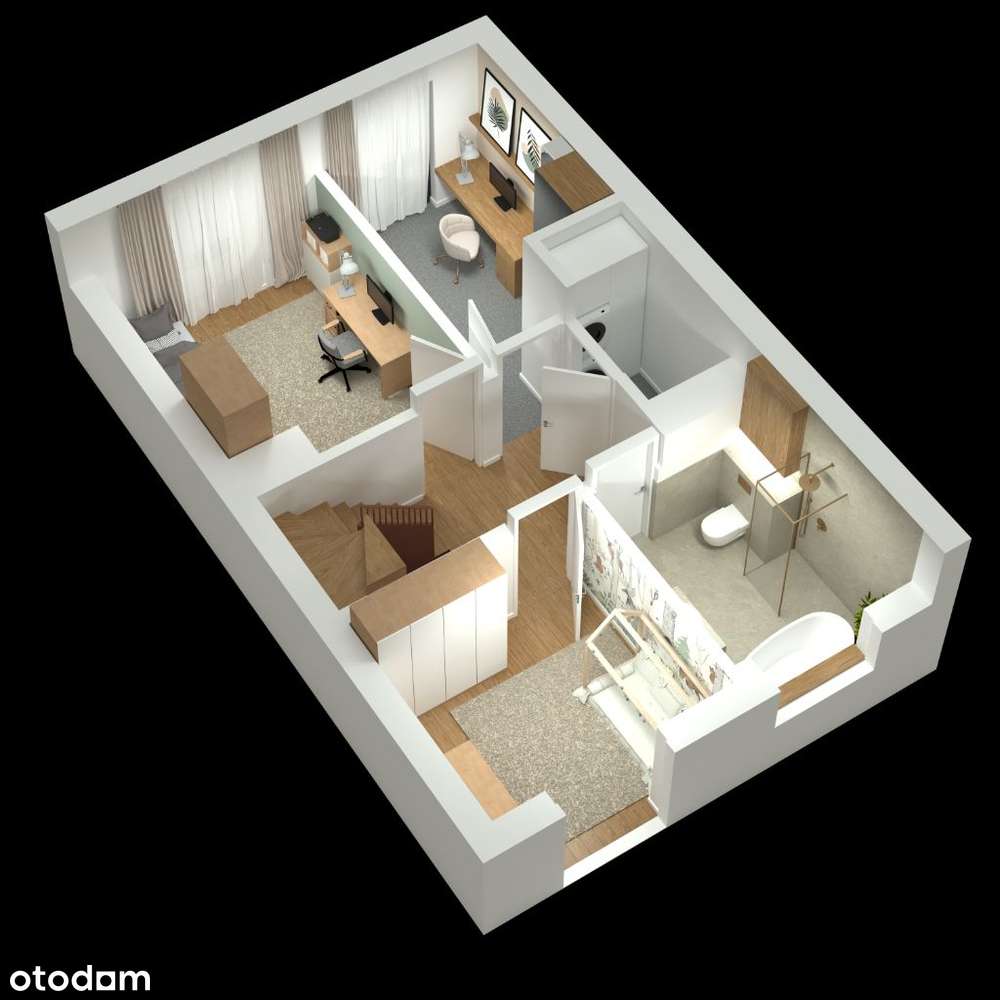 Nowoczesny dom wolnostojący z tarasem "3po3" dom B - Pełny obrazek: 4/17