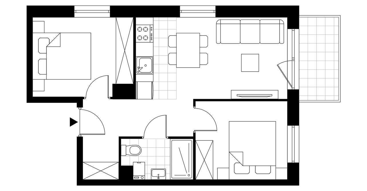 Pod Jeleniami | mieszkanie 3-pok. | A1.2/3 - Pełny obrazek: 4/9
