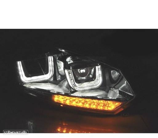 FAROIS DINAMICOS PARA VOLKSWAGEN VW GOLF 6 08-12 DRL LED CROMADOS - 2