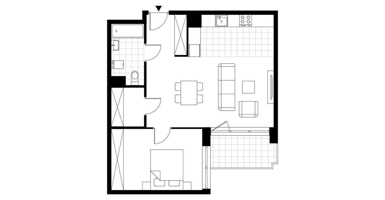 2-pokojowe mieszkanie 54m2 + balkon Bez Prowizji - Pełny obrazek: 3/6